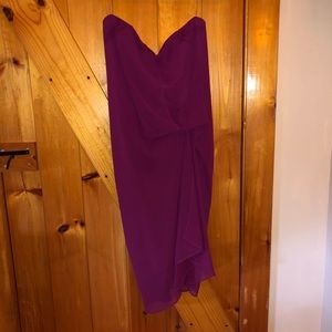 Strapless Maroon Wedding Guest Dress